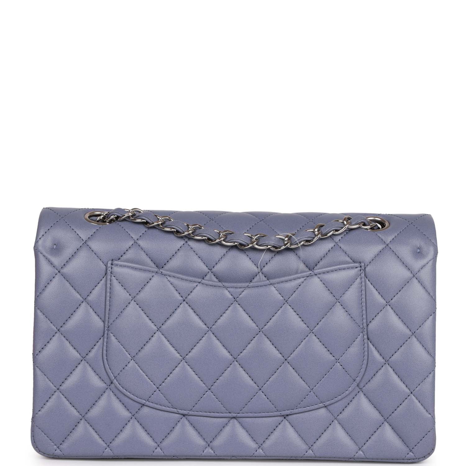 Chanel Medium Classic Double Flap Bag Purple Lambskin SiLouis Vuittoner Hardware