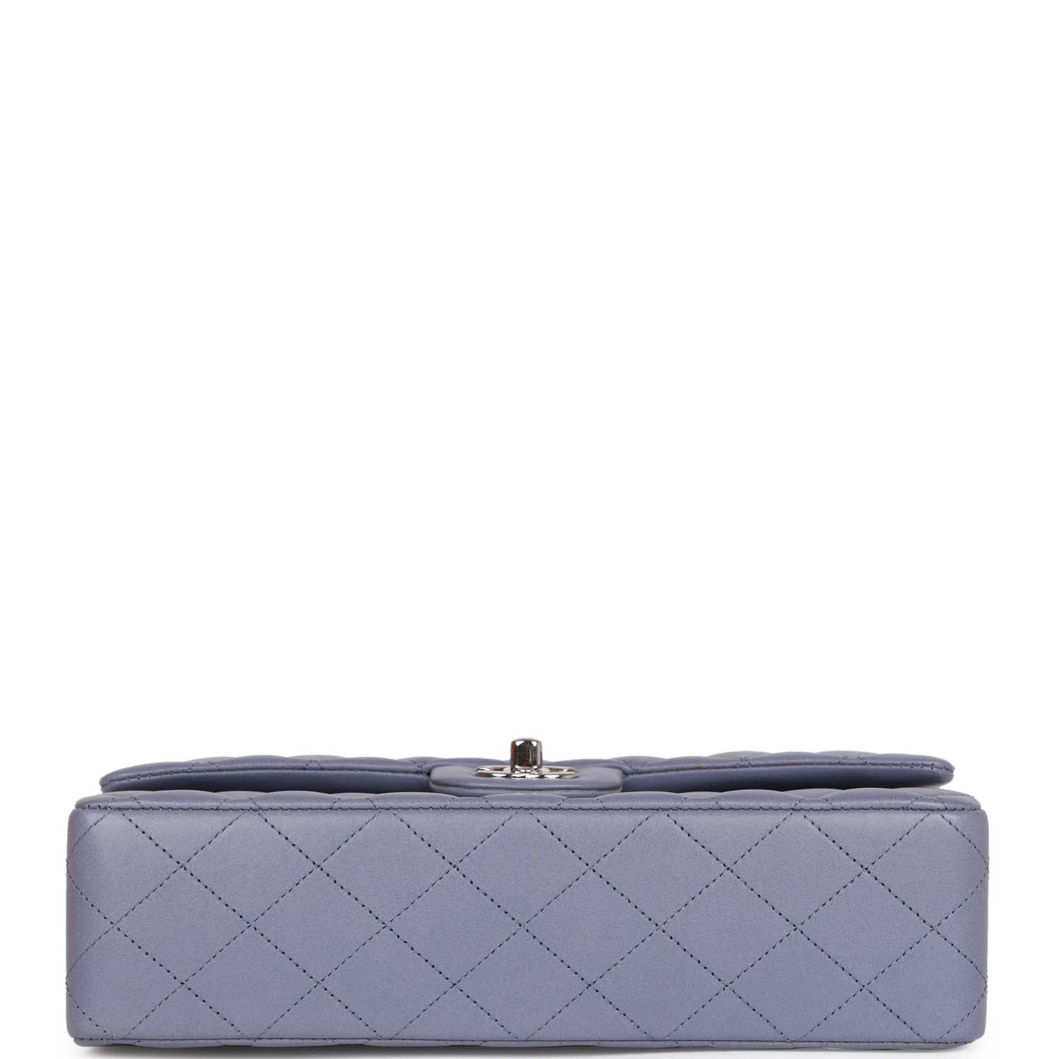 Chanel Medium Classic Double Flap Bag Purple Lambskin SiLouis Vuittoner Hardware