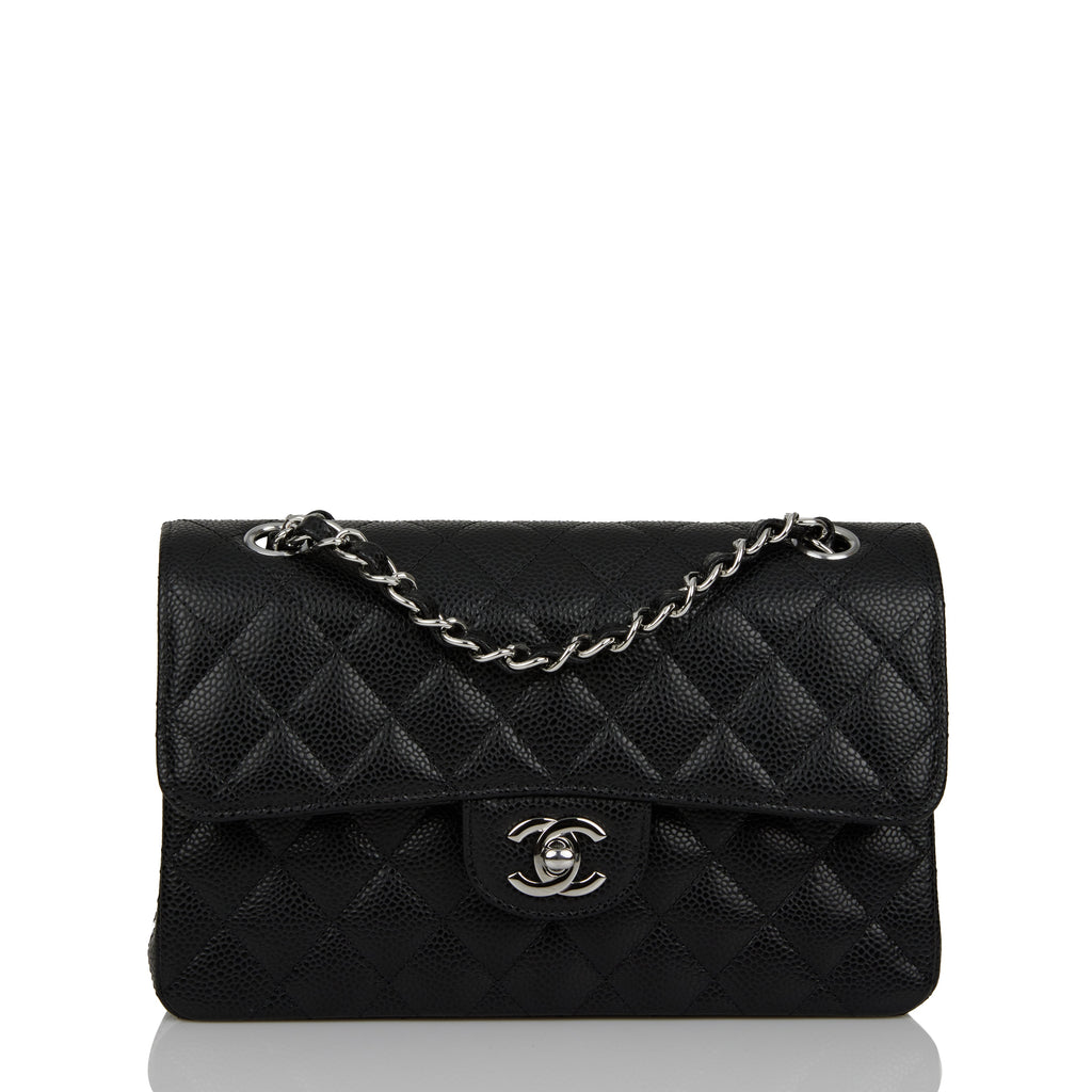 Chanel Small Classic Double Flap Black Caviar SiLouis Vuittoner Hardware