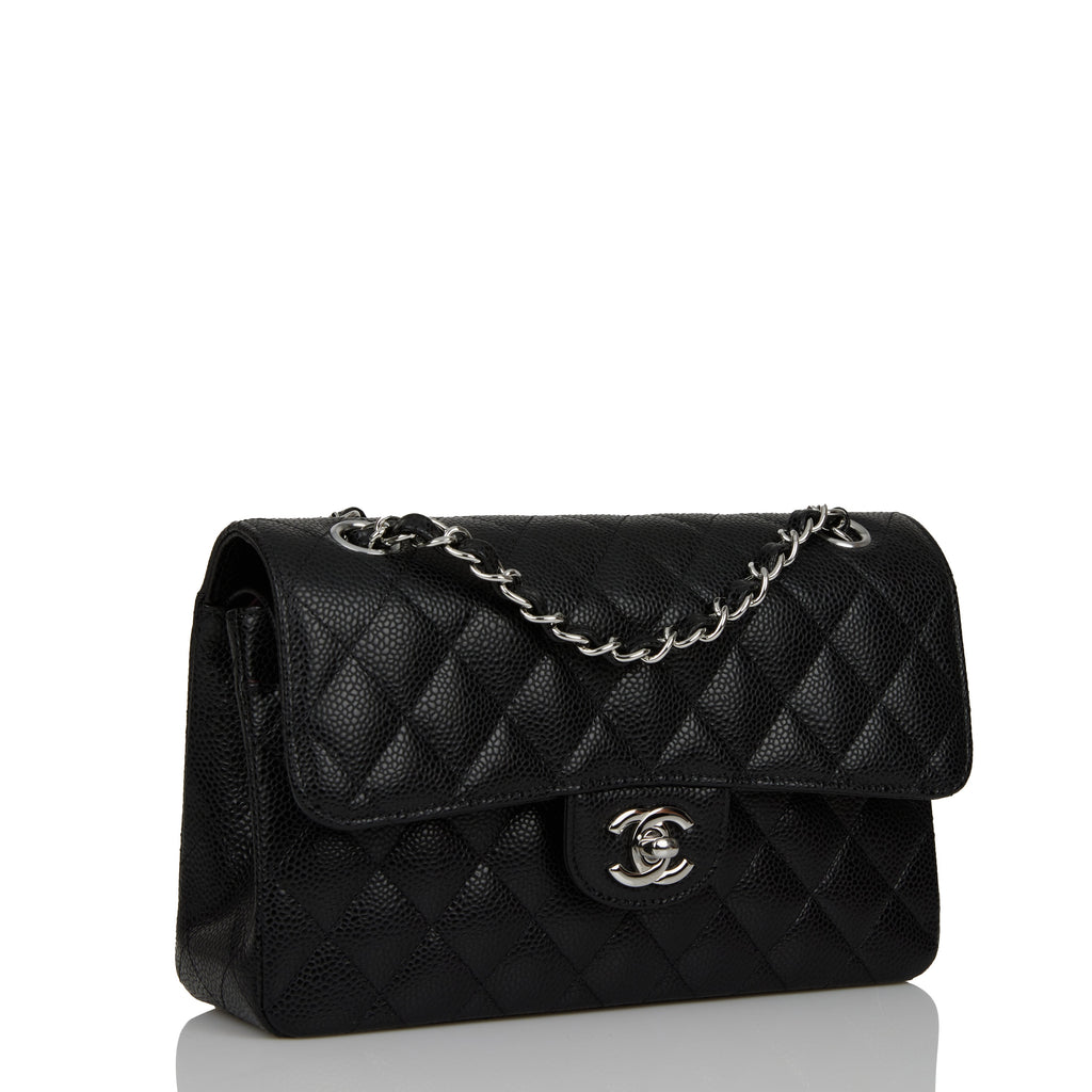 Chanel Small Classic Double Flap Black Caviar SiLouis Vuittoner Hardware