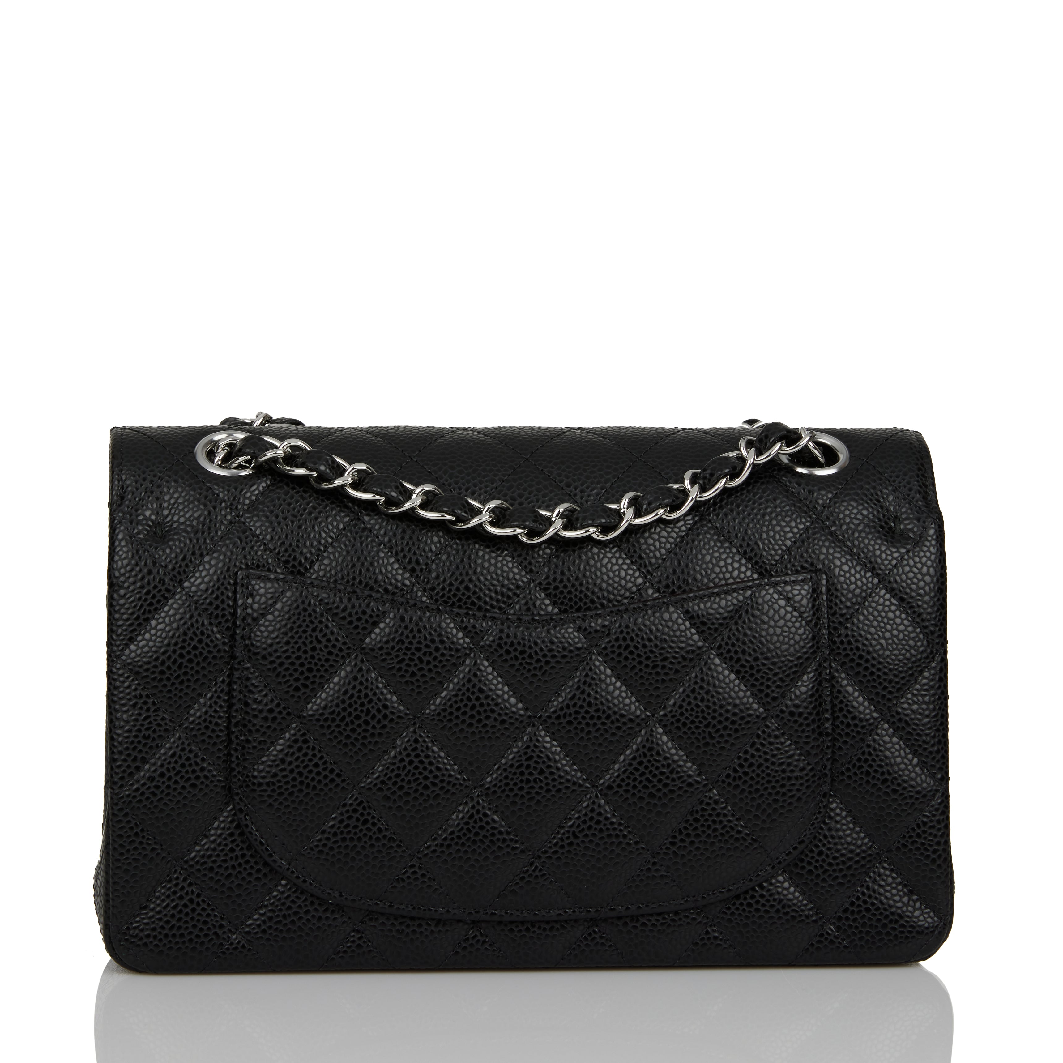 Chanel Small Classic Double Flap Black Caviar SiLouis Vuittoner Hardware