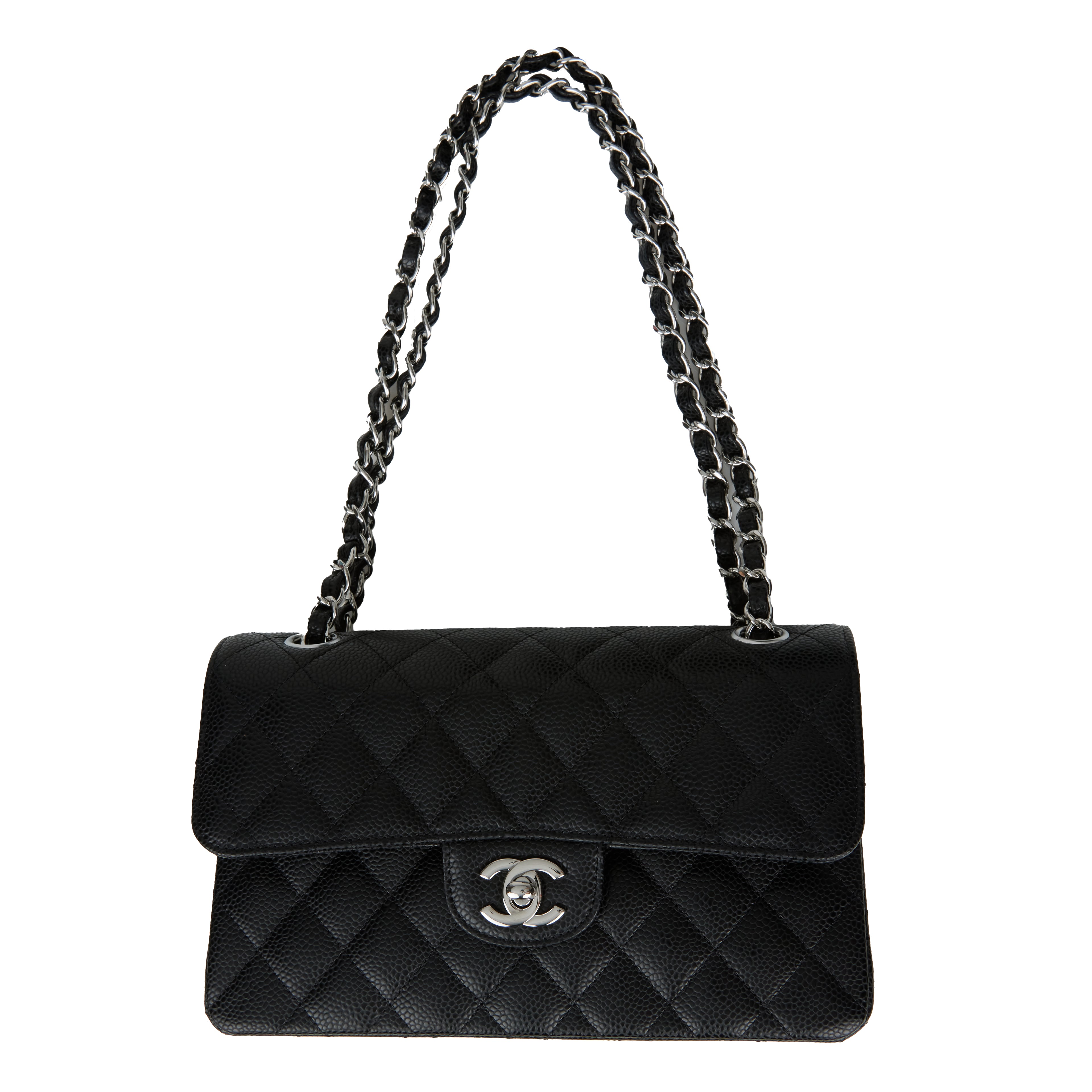 Chanel Small Classic Double Flap Black Caviar SiLouis Vuittoner Hardware