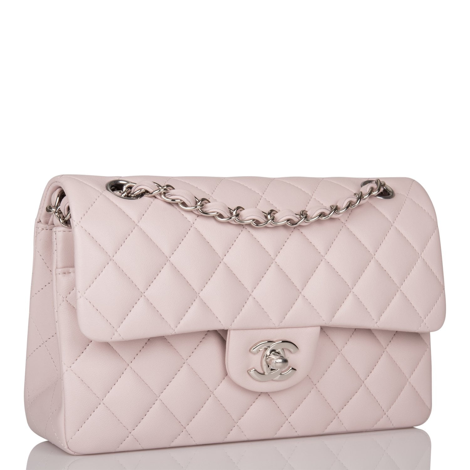 Chanel Small Classic Double Flap Bag Light Purple Lambskin SiLouis Vuittoner Hardware