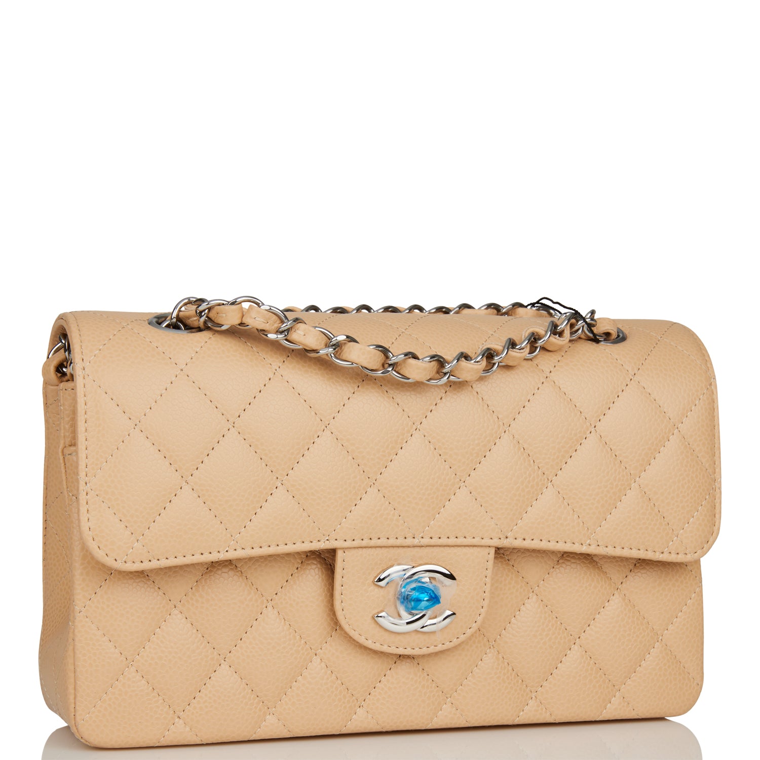Chanel Small Classic Double Flap Bag Beige Caviar SiLouis Vuittoner Hardware