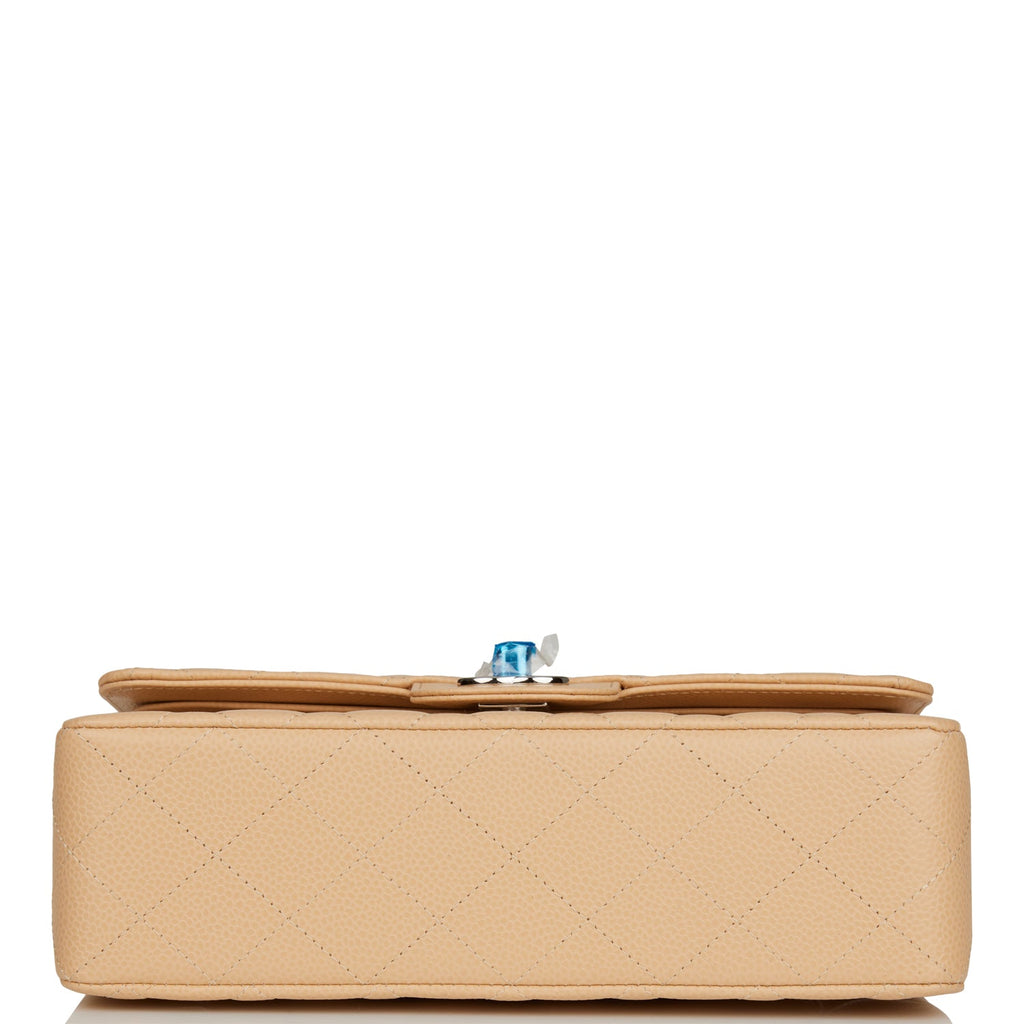 Chanel Small Classic Double Flap Bag Beige Caviar SiLouis Vuittoner Hardware
