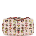 Pre-Owned Chanel Small Classic Coco Heart Motif Flap Bag Multicolor Canvas SiLouis Vuittoner Hardware