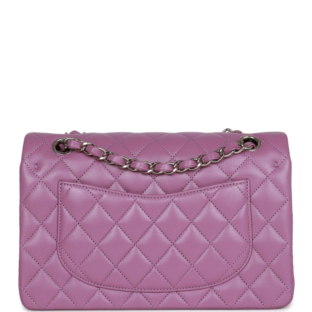 Chanel Small Classic Double Flap Bag Purple Lambskin SiLouis Vuittoner Hardware