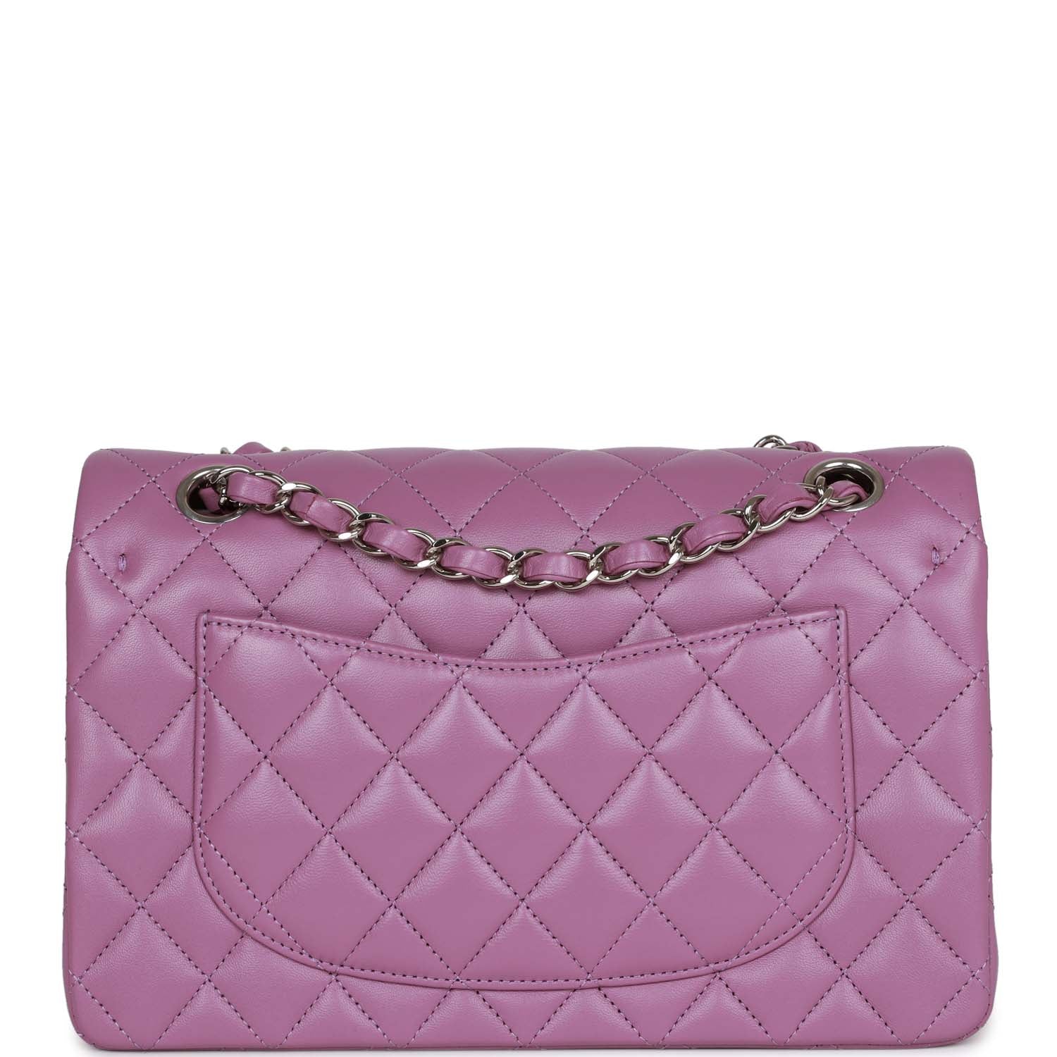 Chanel Small Classic Double Flap Bag Purple Lambskin SiLouis Vuittoner Hardware