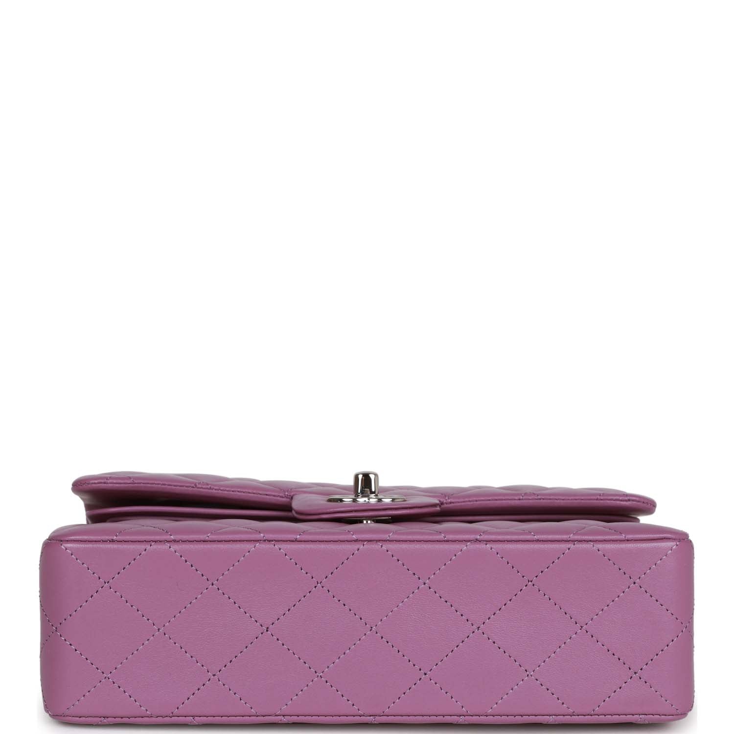 Chanel Small Classic Double Flap Bag Purple Lambskin SiLouis Vuittoner Hardware