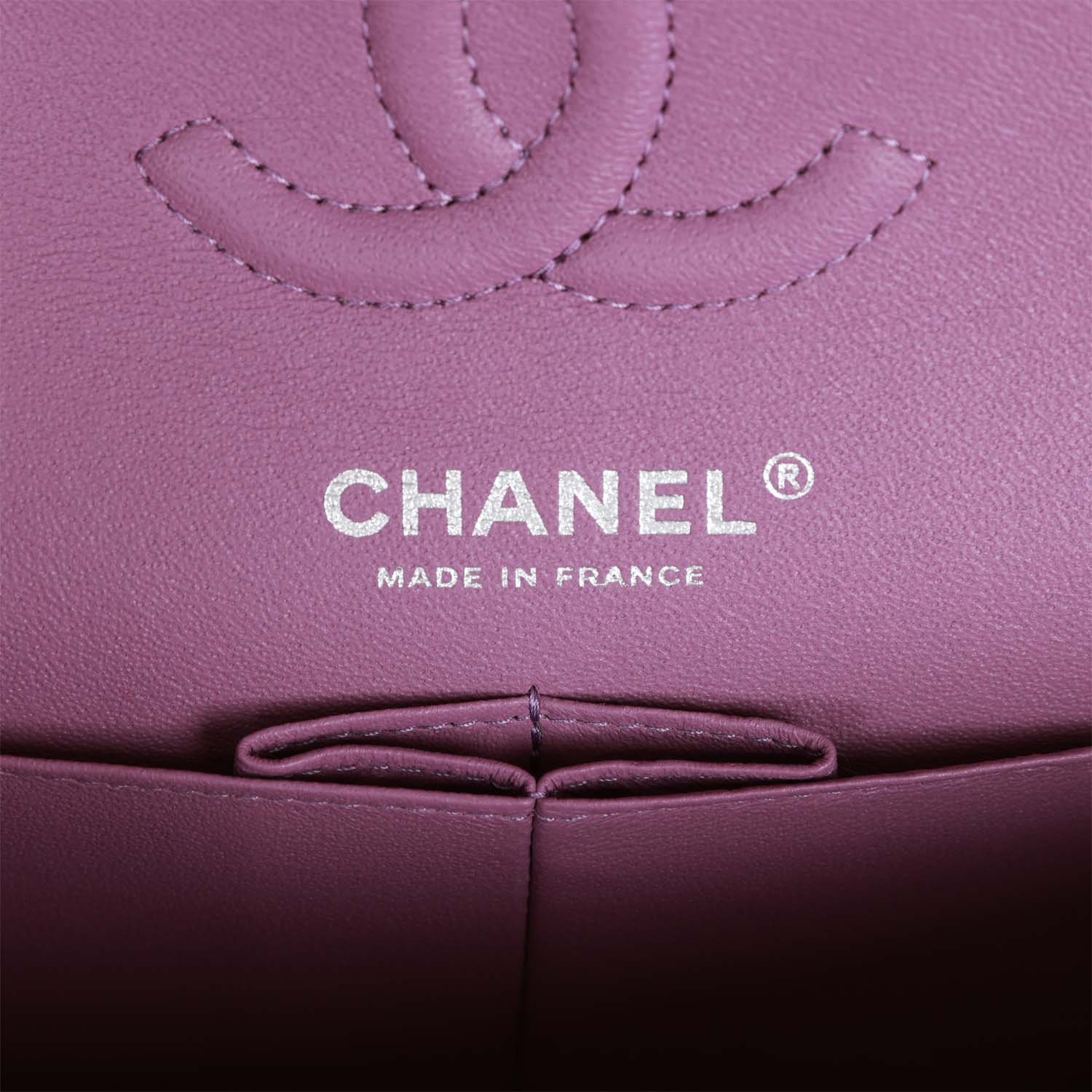 Chanel Small Classic Double Flap Bag Purple Lambskin SiLouis Vuittoner Hardware