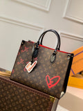 Louis Vuitton OnTheGo MM Tote Bag Monogram Canvas For Women, WoHandbag, Shoulder Bags 13.8in/35cm Louis Vuitton M45888