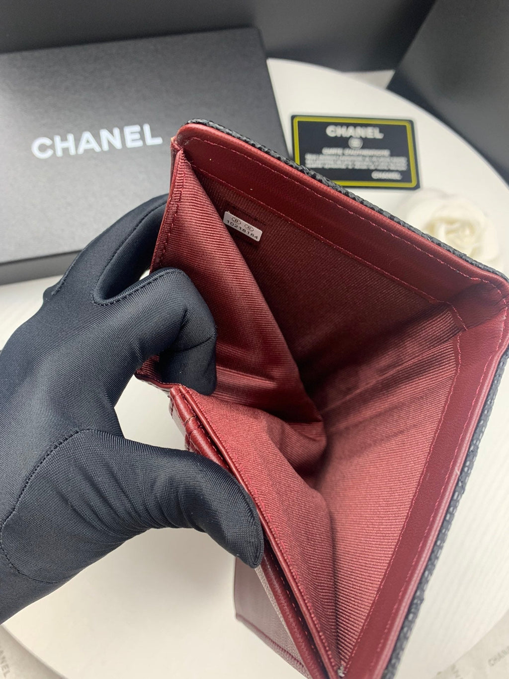 Chanel CHL BLACK  LEATHER CLASSIC LONG FLAP WALLET 19.5CM