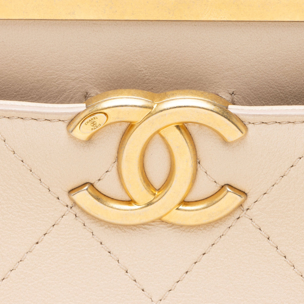 Chanel Calfskin Coco Luxe Large Shopping Tote