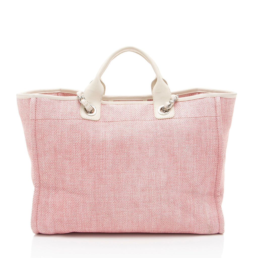 Chanel Woven Straw Deauville Medium Tote