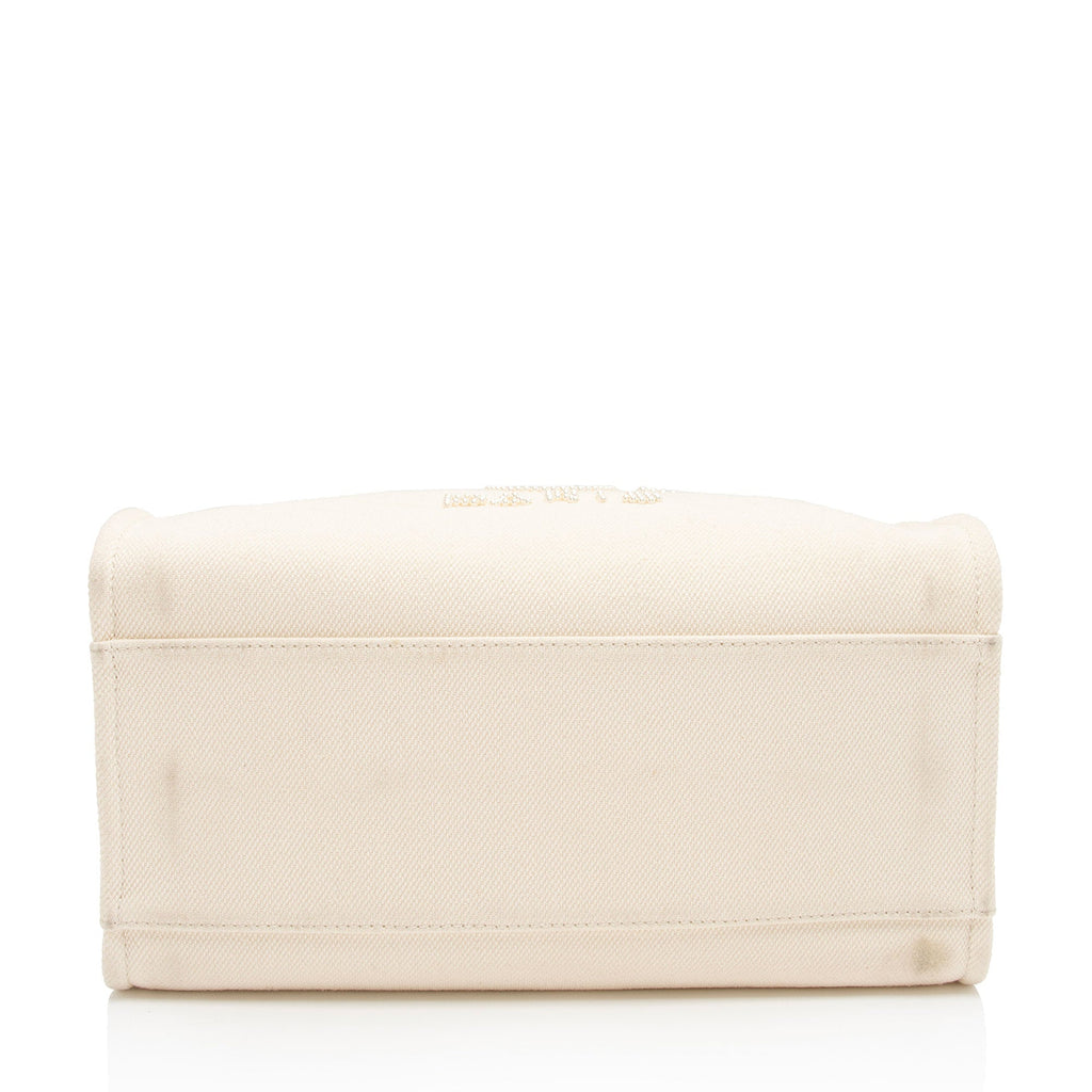Chanel Canvas Pearl Deauville Medium Tote (SHF-Hmgrlc)