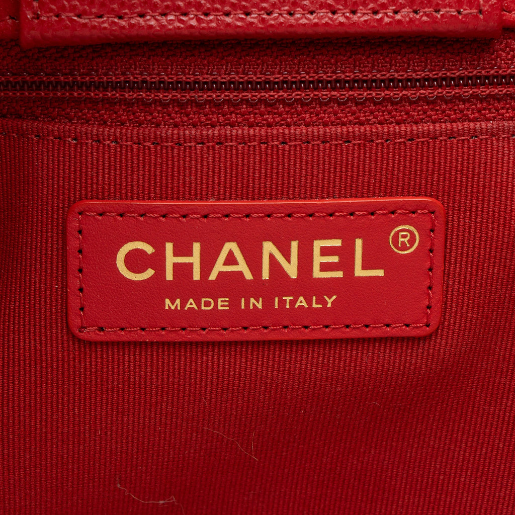 Chanel Caviar Leather CC Large Shopping Tote
