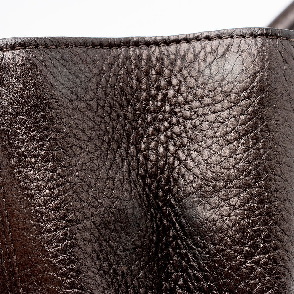 Chanel Metallic Leather Cerf Classic Executive Small Tote (SHF-15194)