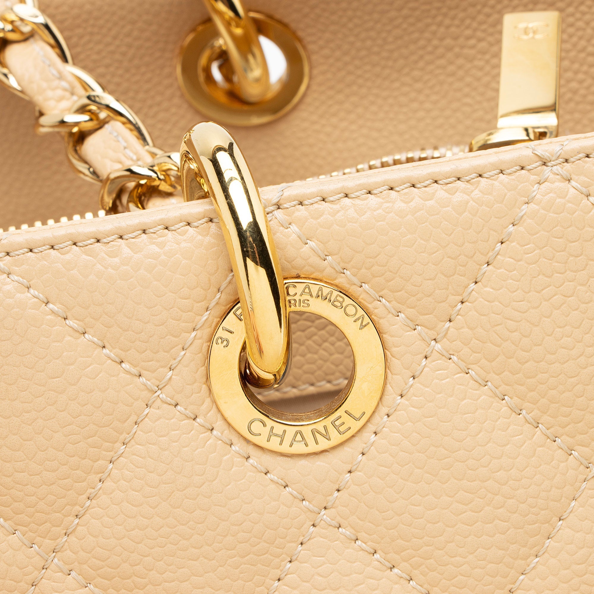 Chanel Caviar Leather Grand Shopping Tote