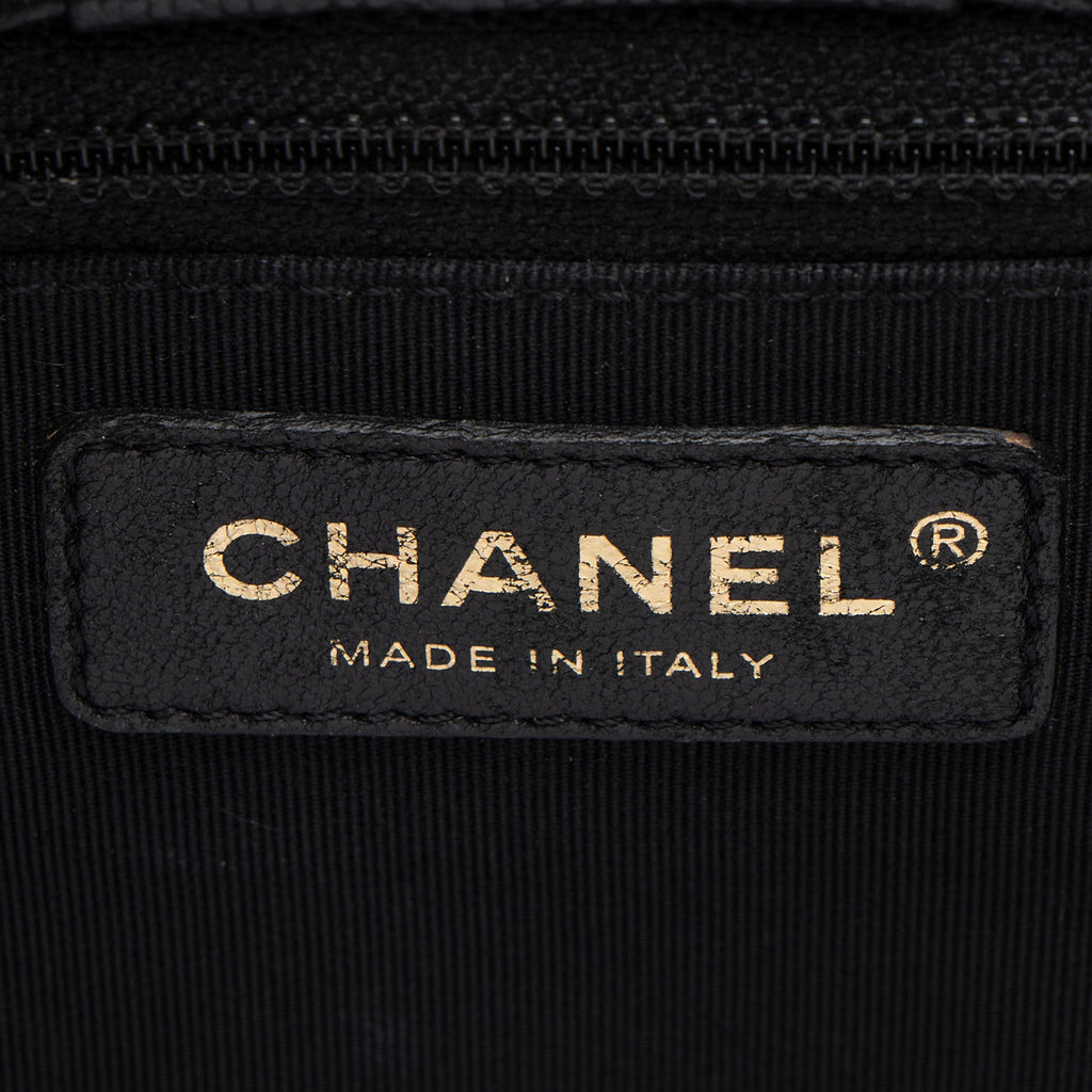 Chanel Caviar Leather In Out Flap Shopping Tote