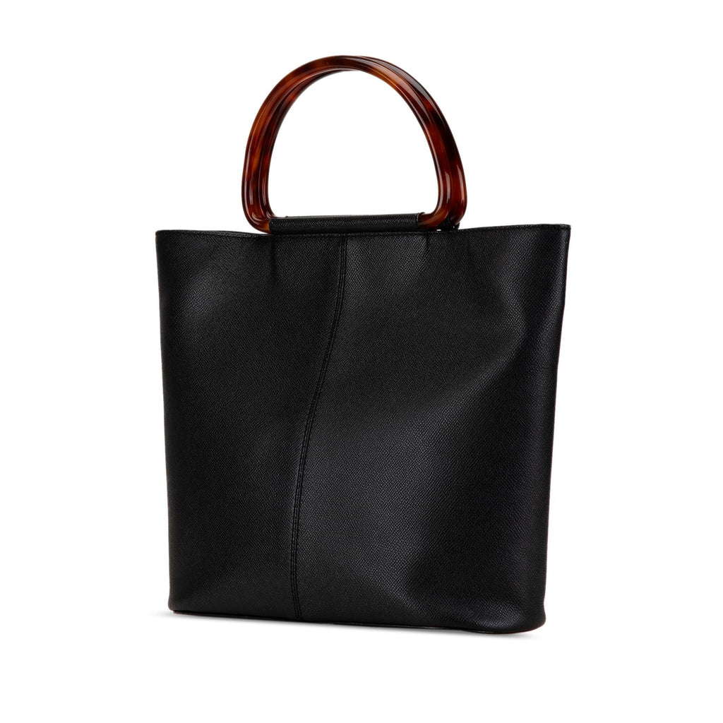 Chanel Caviar Tortoise Top Handle Tote (SHG-zrhgak)