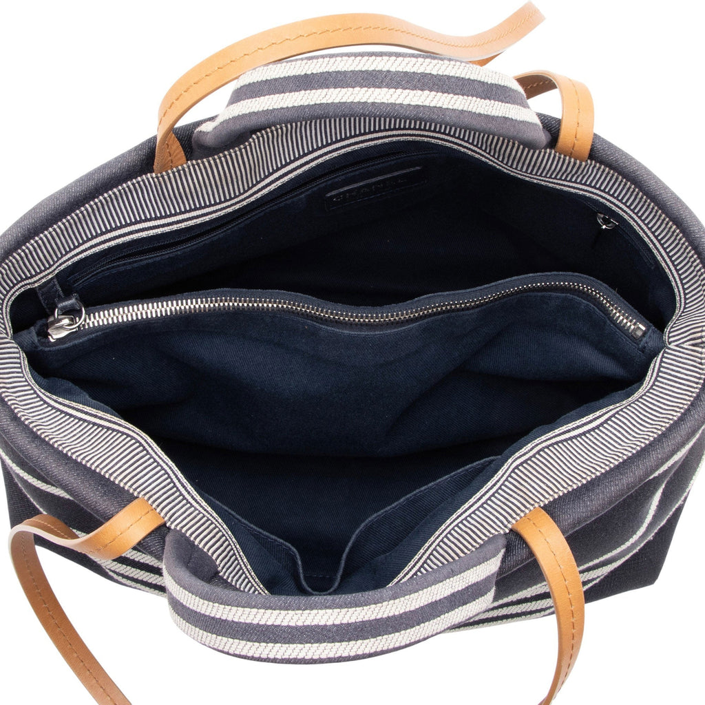 Chanel Denim CC Large Shopping Tote