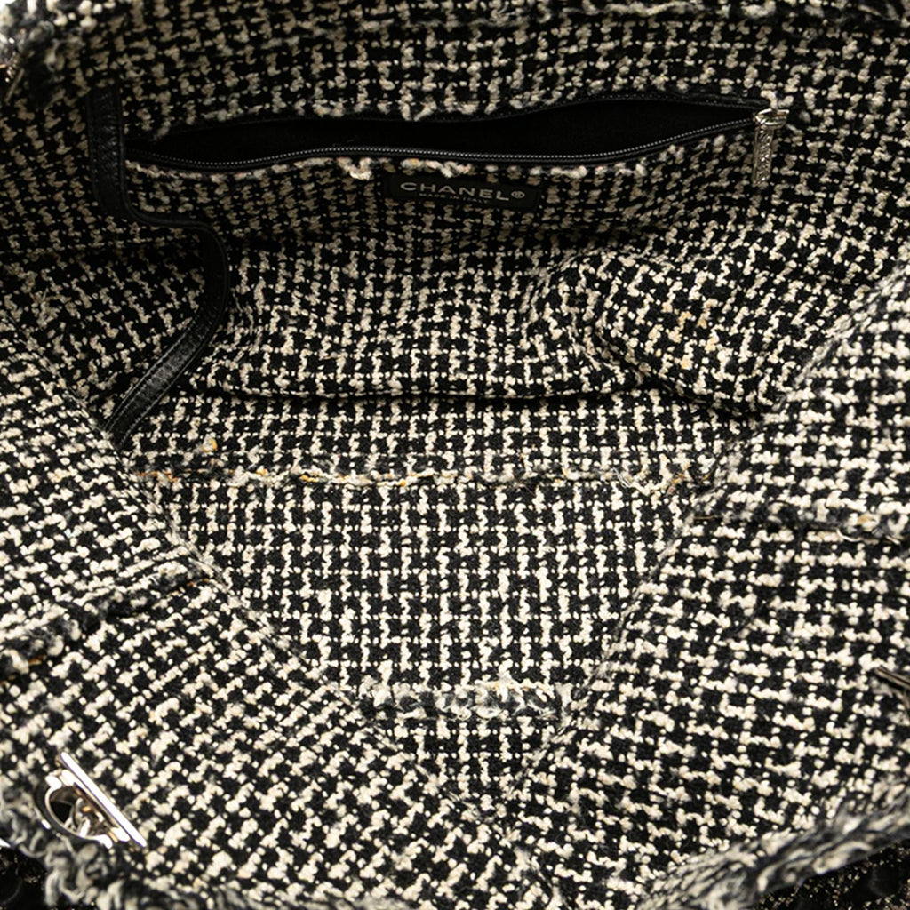 Chanel Glazed Calfskin Tweed Tweedy Shopping Tote
