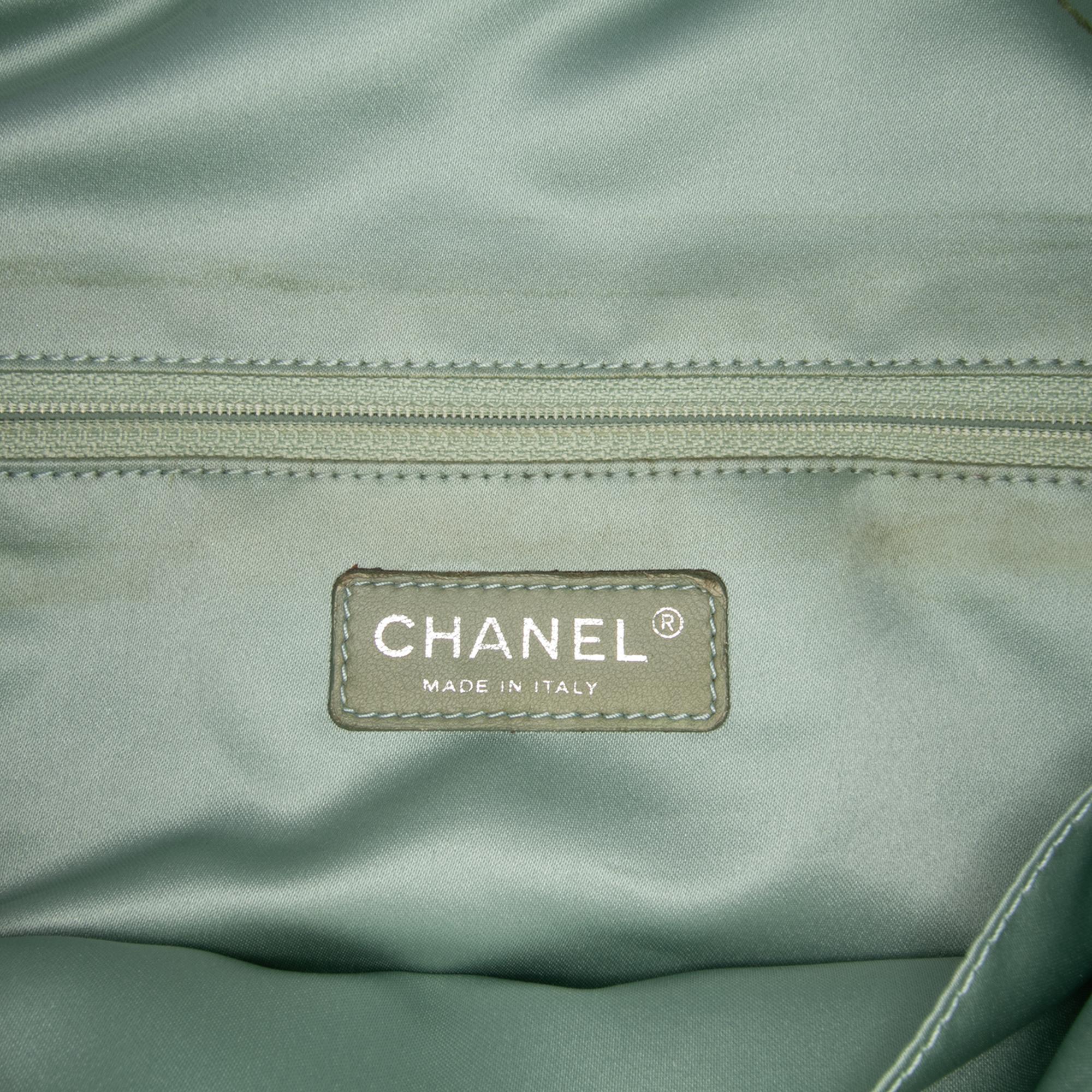 Chanel Large Bicolor Quilted Canvas Paris Biarritz Tote
