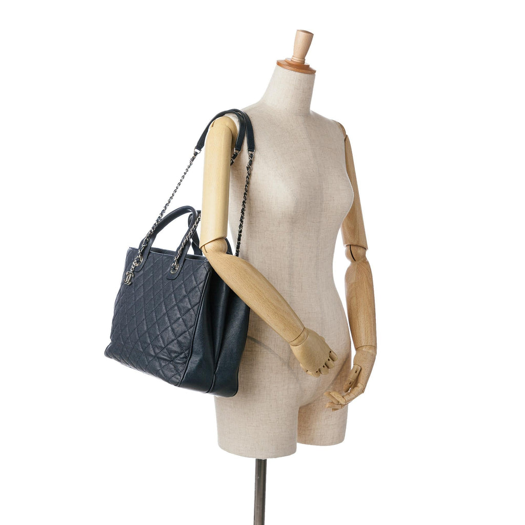 Chanel Large Quilted Caviar Urban Companion Tote (SHG-ACS)
