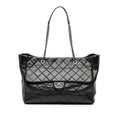 Chanel Large Quilted Glazed Calfskin Duo Color Tote