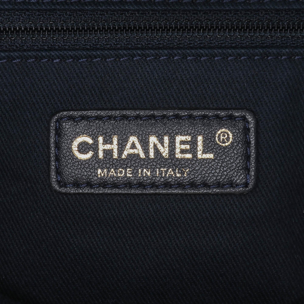 Chanel Medium Chevron Wrinkled Calfskin Medallion Charm Tote