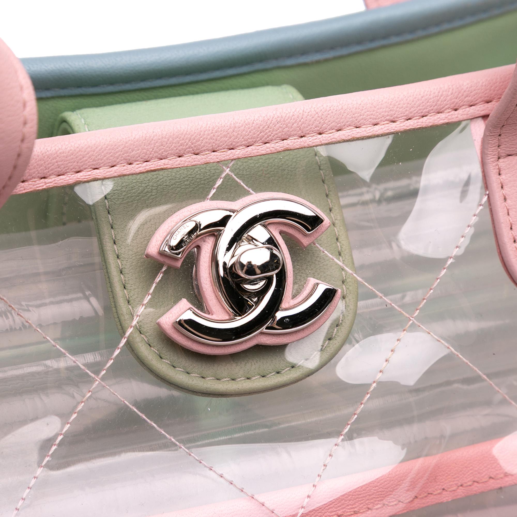 Chanel Medium Tricolor PVC and Lambskin Coco Splash Shopping Tote