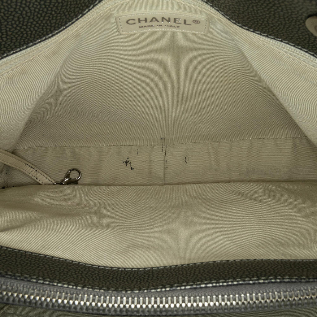 Chanel Metallic Caviar Grand Shopping Tote