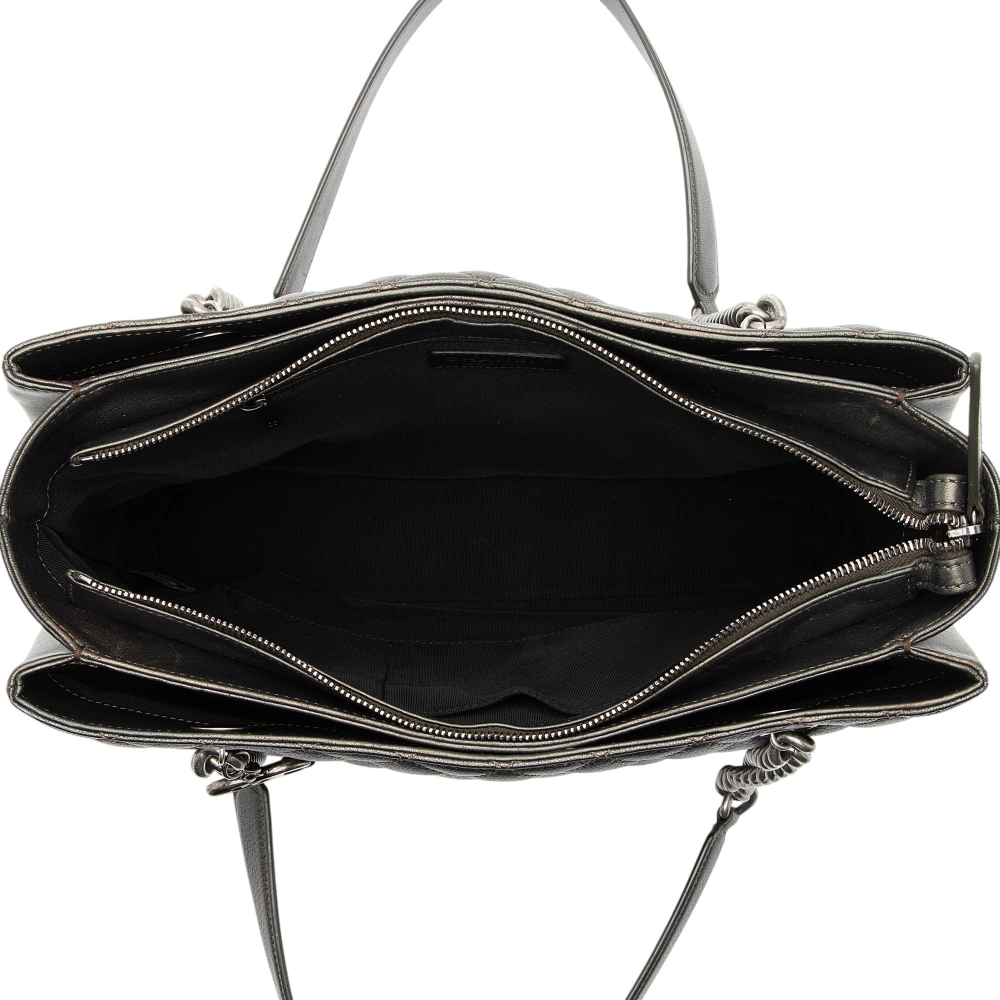 Chanel Metallic Caviar Leather Rock In Rome Medium Tote