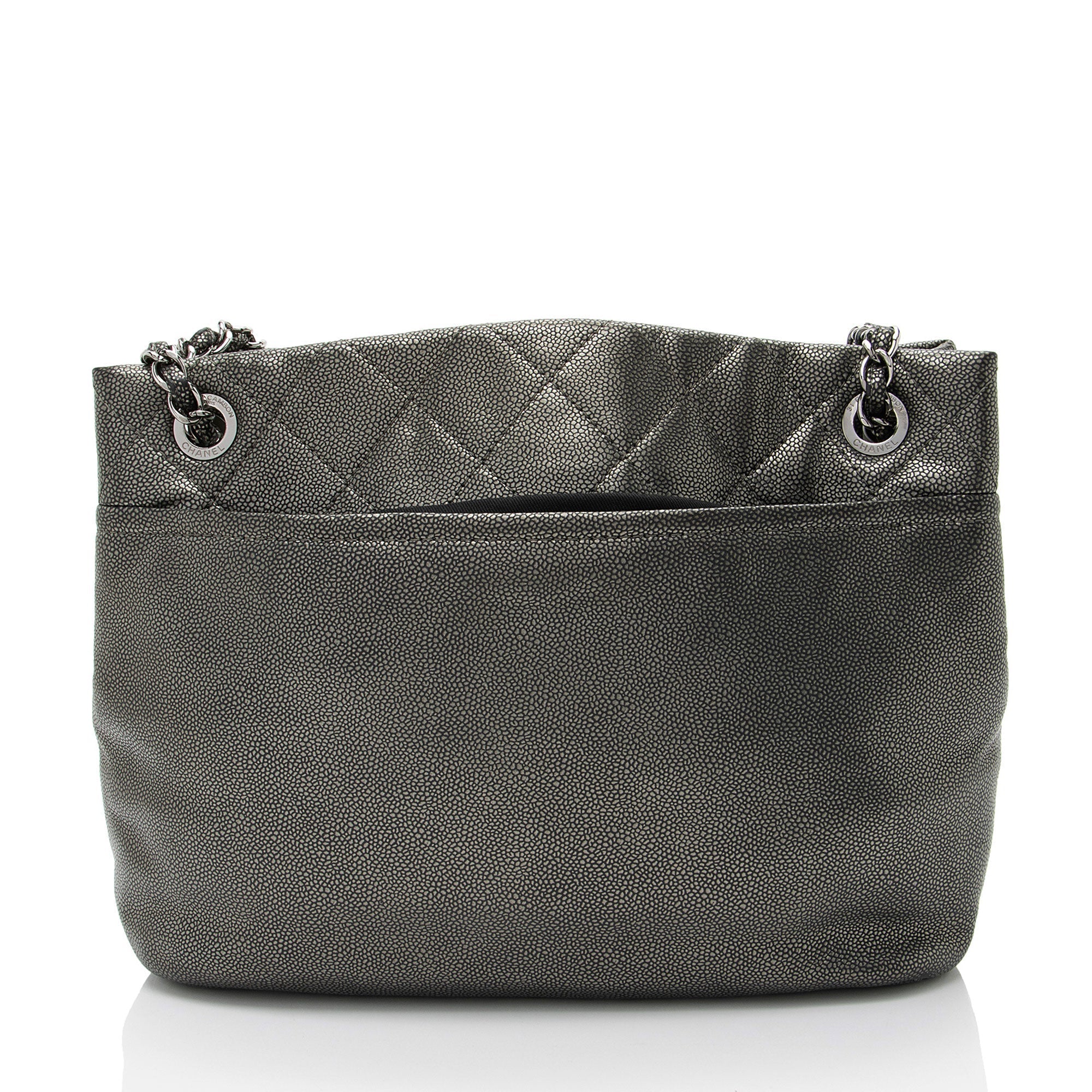 Chanel Metallic Caviar Leather Timeless CC Soft Tote