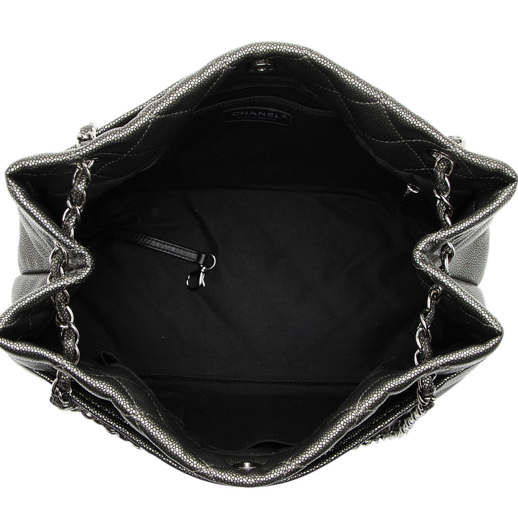 Chanel Metallic Caviar Leather Timeless CC Soft Tote