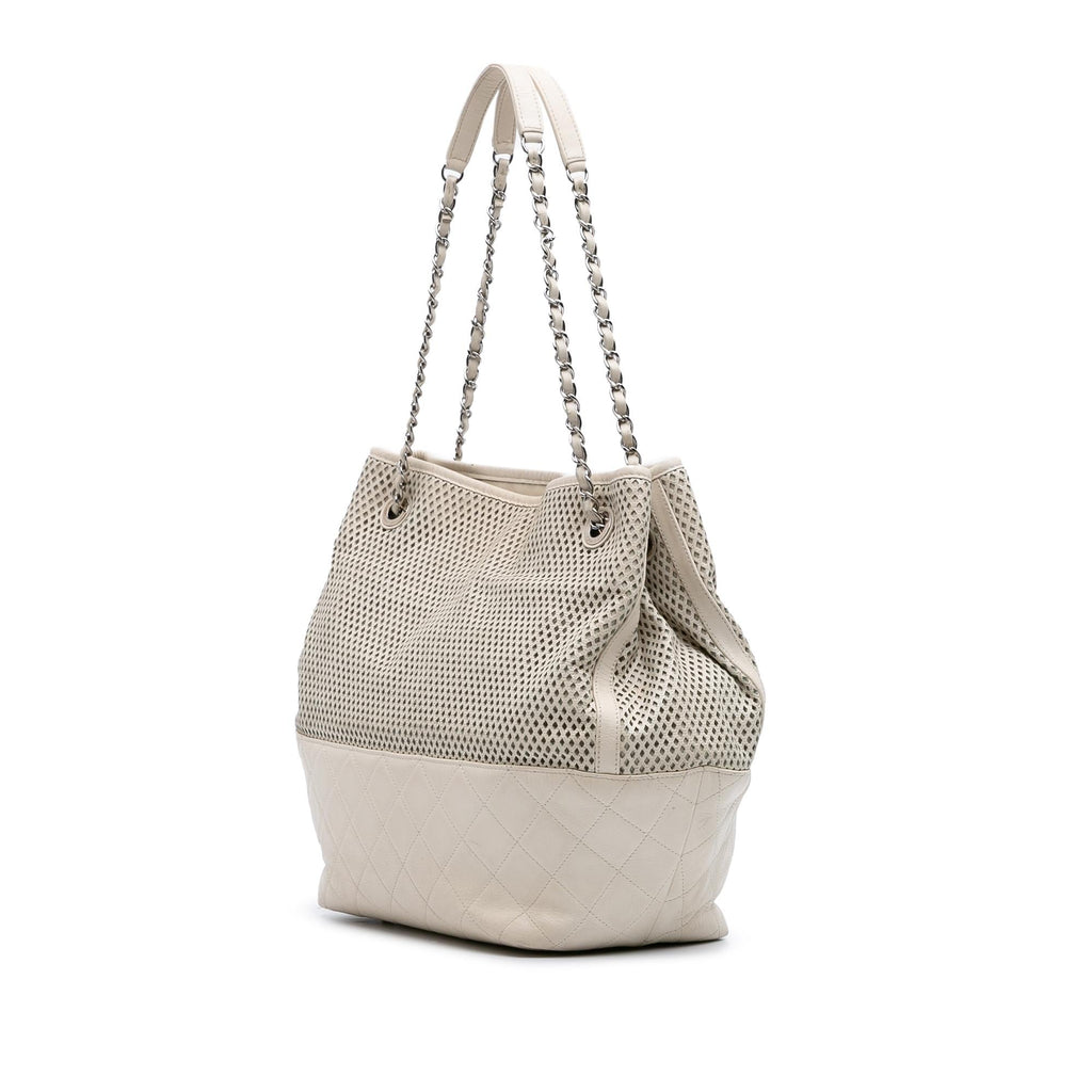 Chanel Perforated Calfskin Up In The Air North South Tote