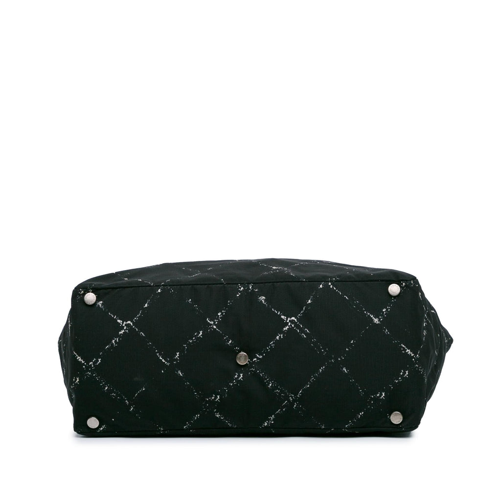 Chanel Printed Nylon Travel Line Tote (SHG-2FLMsd)