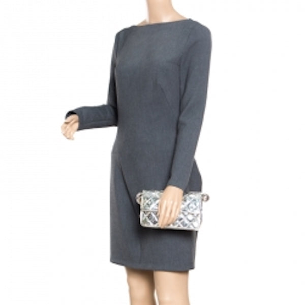 CHANEL SILouis VuittonER QUILTED LEATHER AROUND THE WORLD CLUTCH