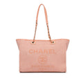 Chanel Small Canvas Deauville Tote (SHG-08huJ7)