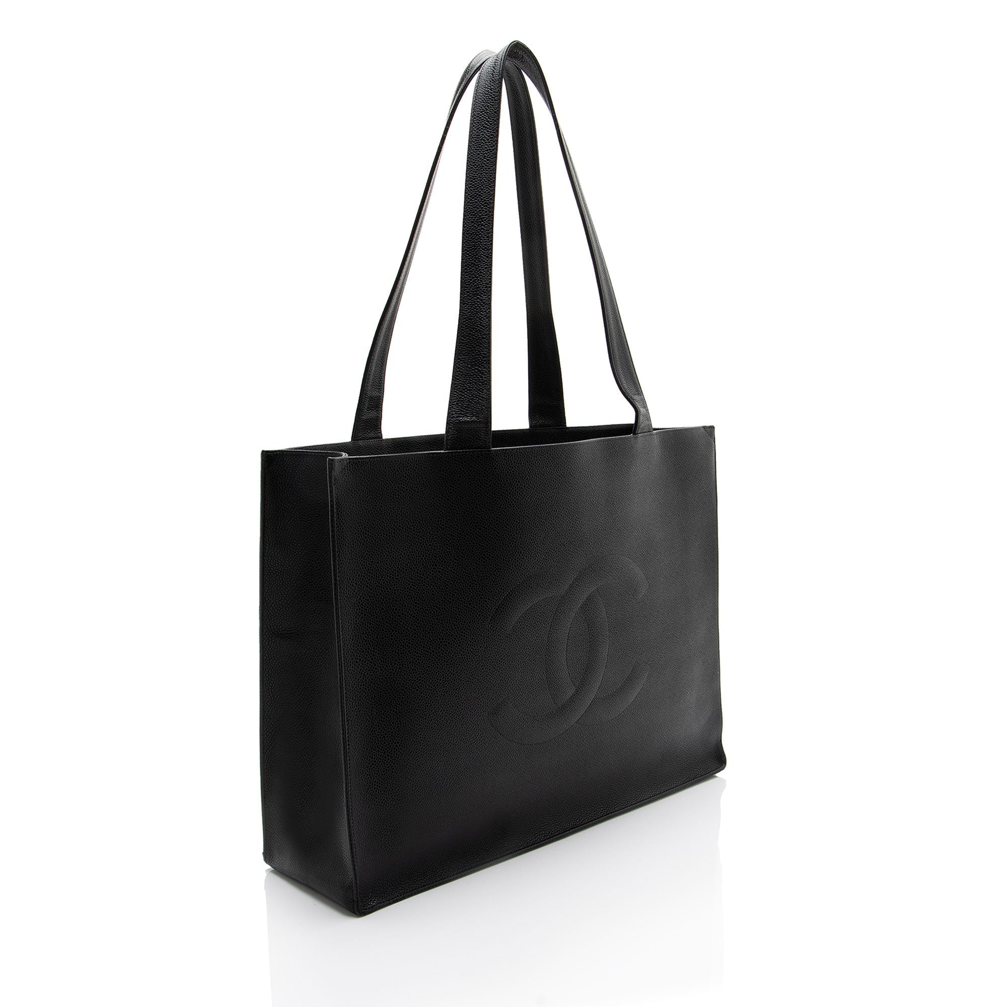 Chanel Vintage Caviar Leather CC Shopping Tote
