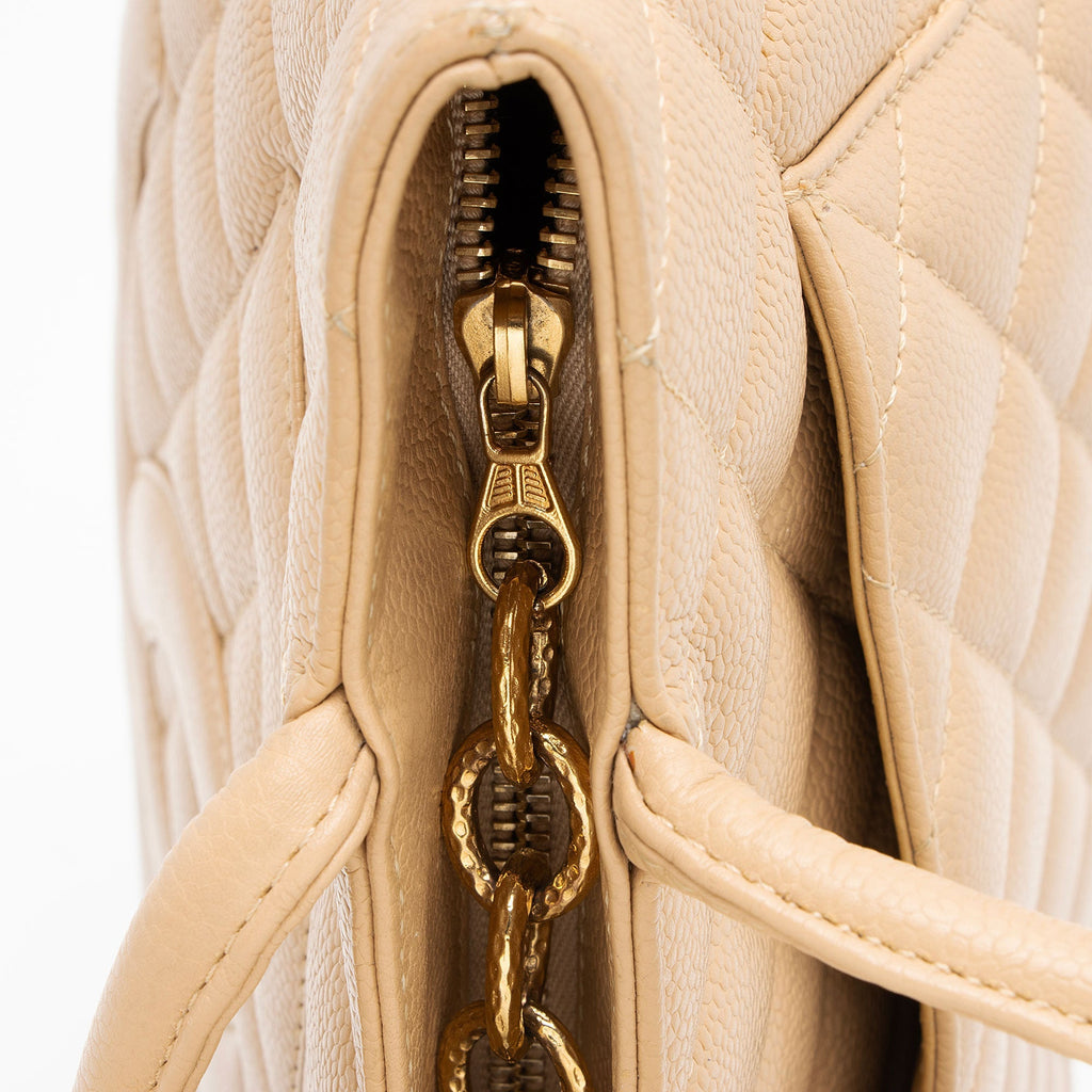 Chanel Vintage Caviar Leather Medallion Tote