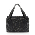 Chanel Vintage Caviar Leather Stitched CC Small Tote (SHF-nw4J2s)