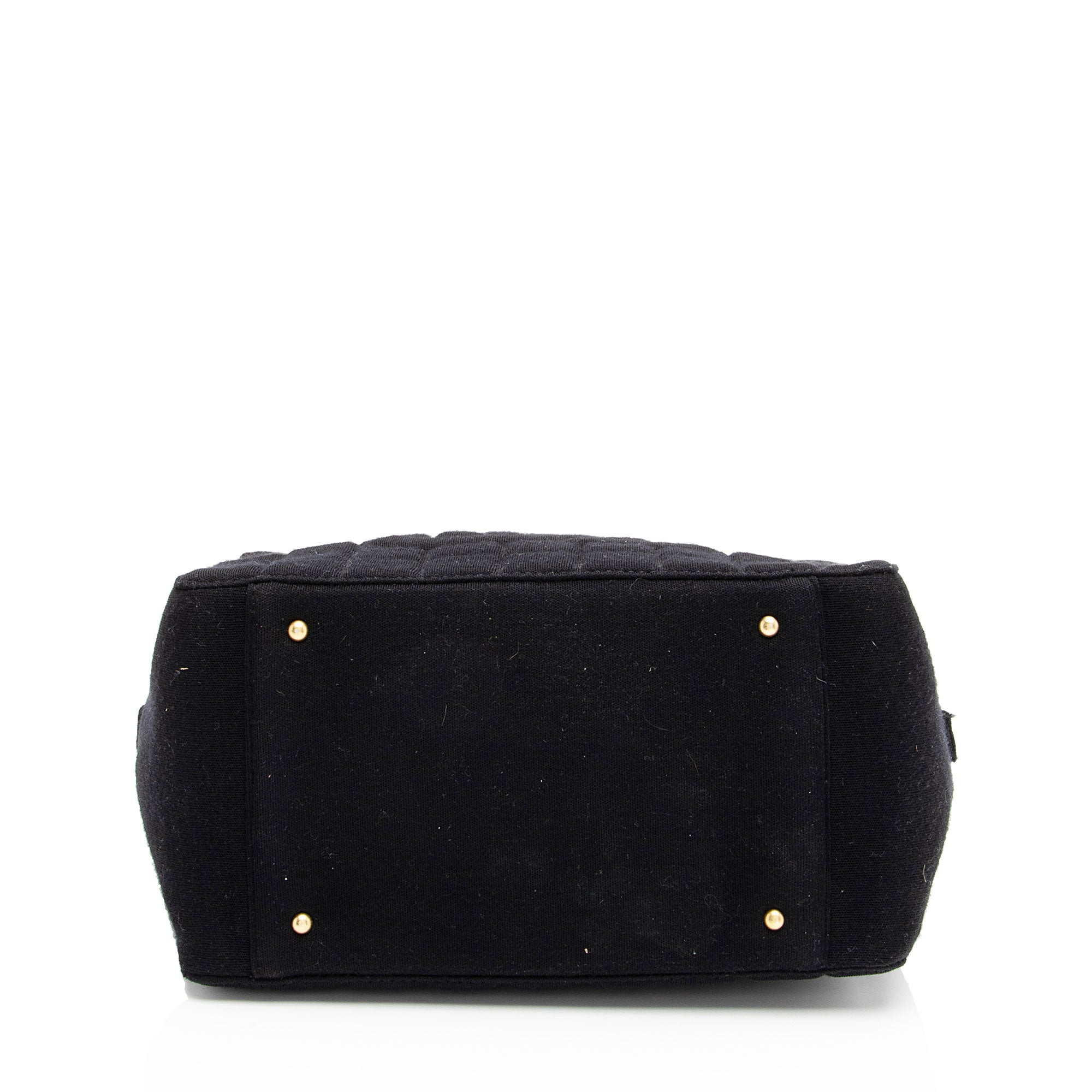 Chanel Vintage Jersey Chocolate Bar CC Shopping Tote (SHF-dQ6X2S)