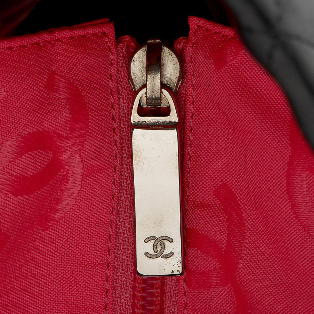 Chanel Vintage Lambskin Ligne Cambon Large Shopping Tote