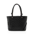 Chanel Vintage Lambskin Ligne Cambon Large Shopping Tote