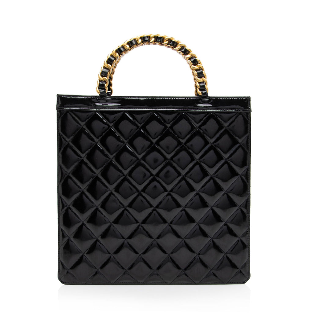 Chanel Vintage 1:1 Rep Leather Chain Handle Tote (SHF-GLm7W1)