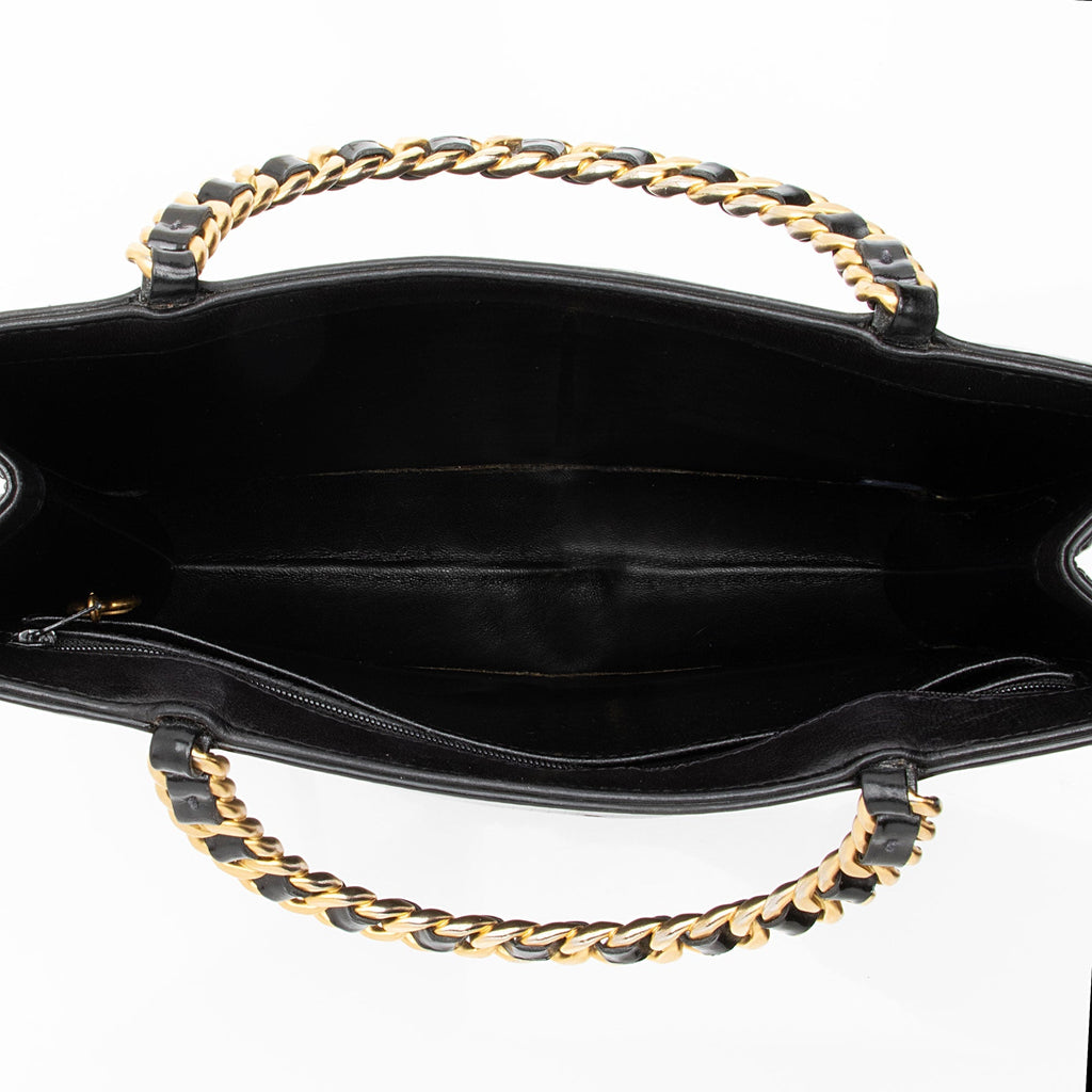 Chanel Vintage 1:1 Rep Leather Chain Handle Tote (SHF-GLm7W1)