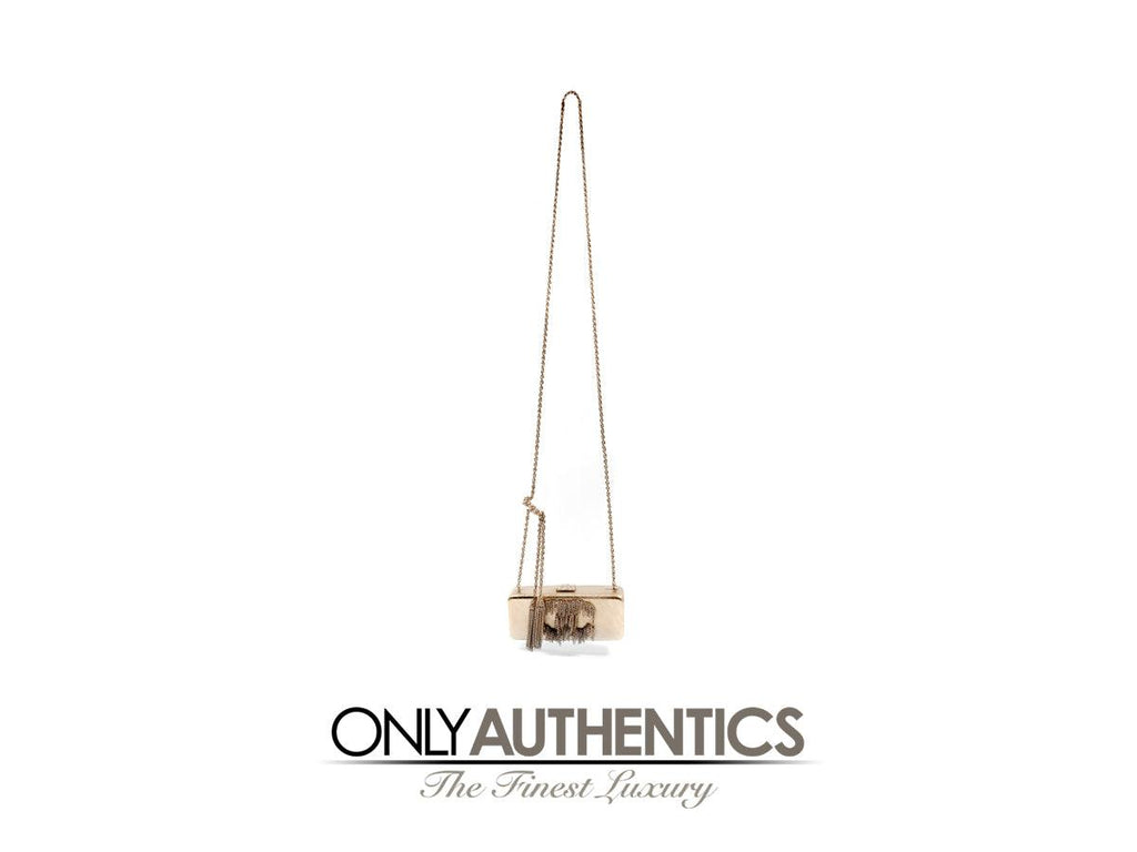 Chanel Gold CC Dripping Chains Box Clutch