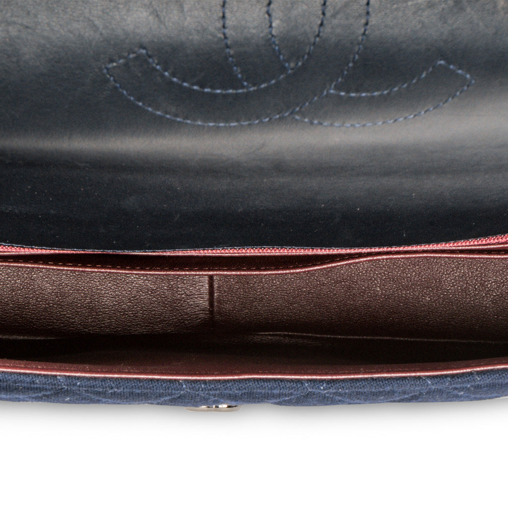 Classic Flap Bag - Jersey Fabric - Navy