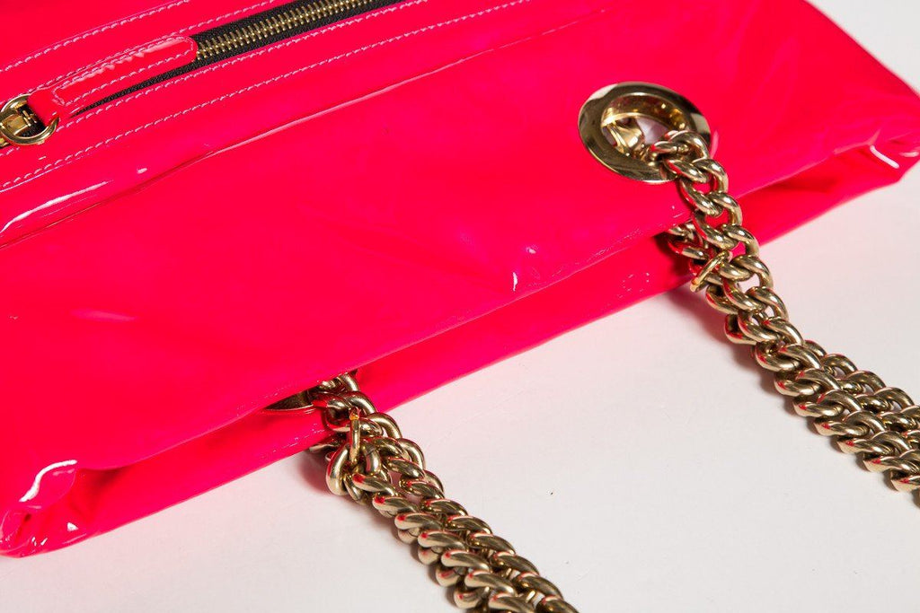 Christian Louboutin Hot Pink Patent Leather Shoulder Bag